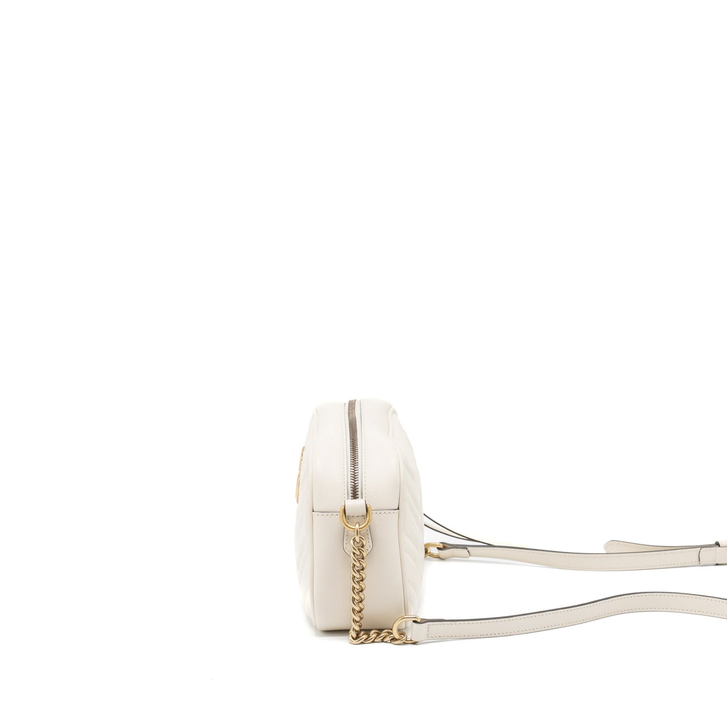 Gucci Marmont Camera Mini Purse Calfskin White