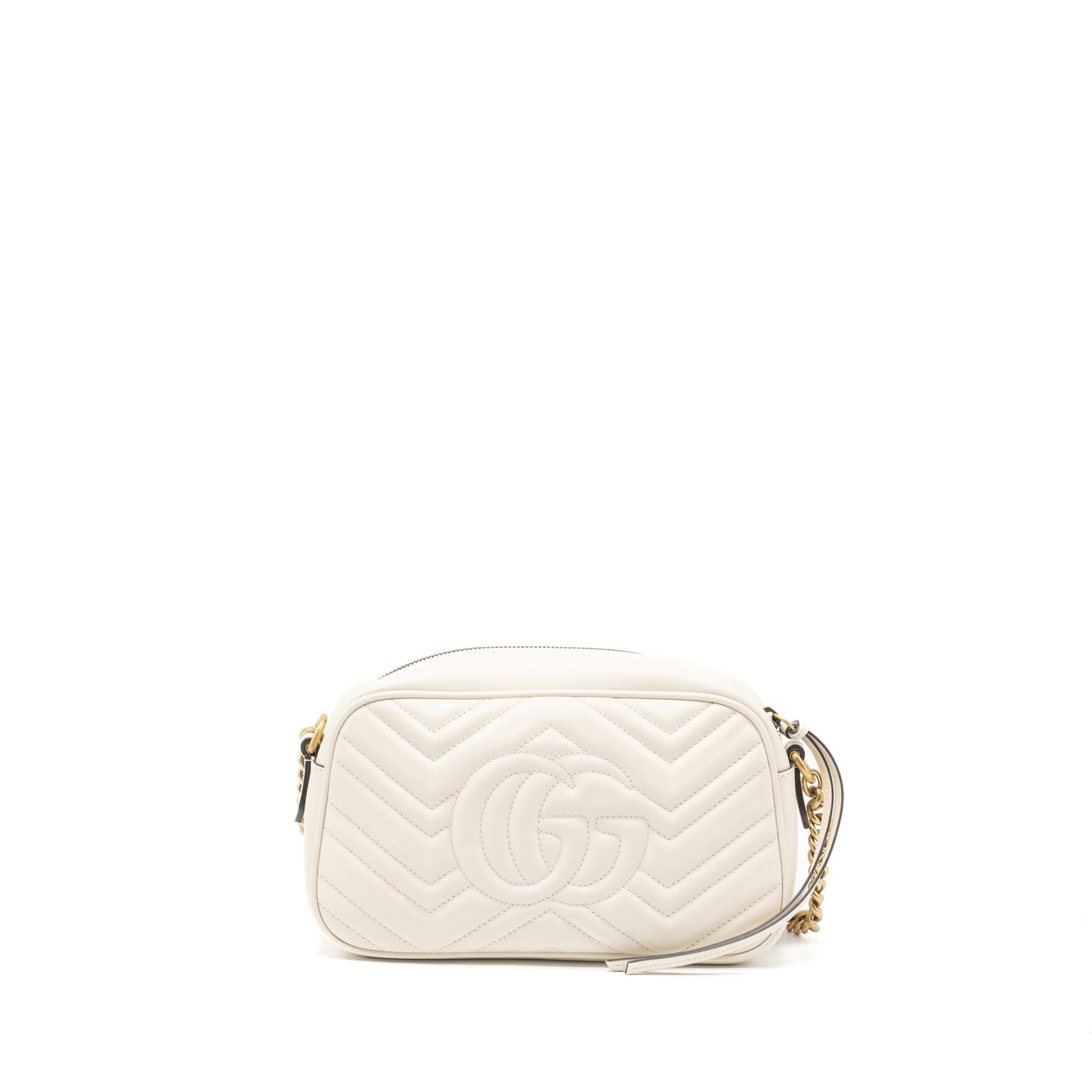 Gucci Marmont Camera Mini Purse Calfskin White