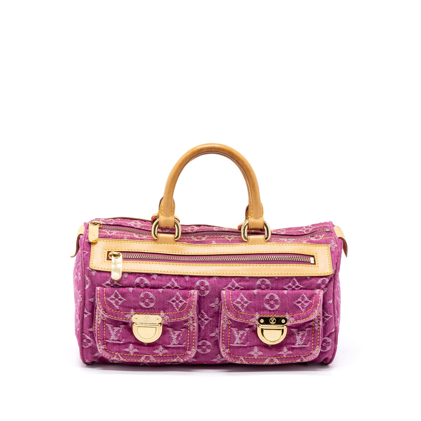 Louis Vuitton Vintage Neo Speedy Monogram Denim Pink