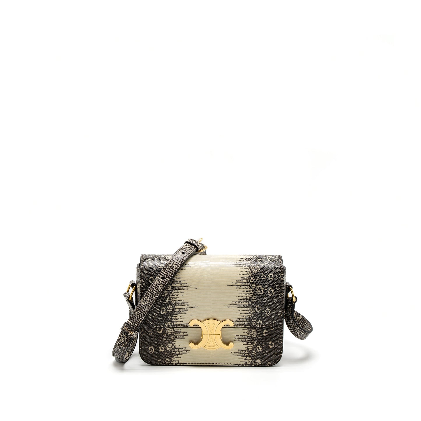 Celine Teen Triomphe Purse Lizard Natural Colour