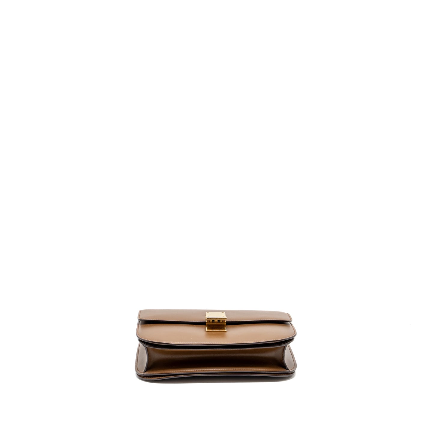 Celine Medium Classic Box Purse Calfskin Brown