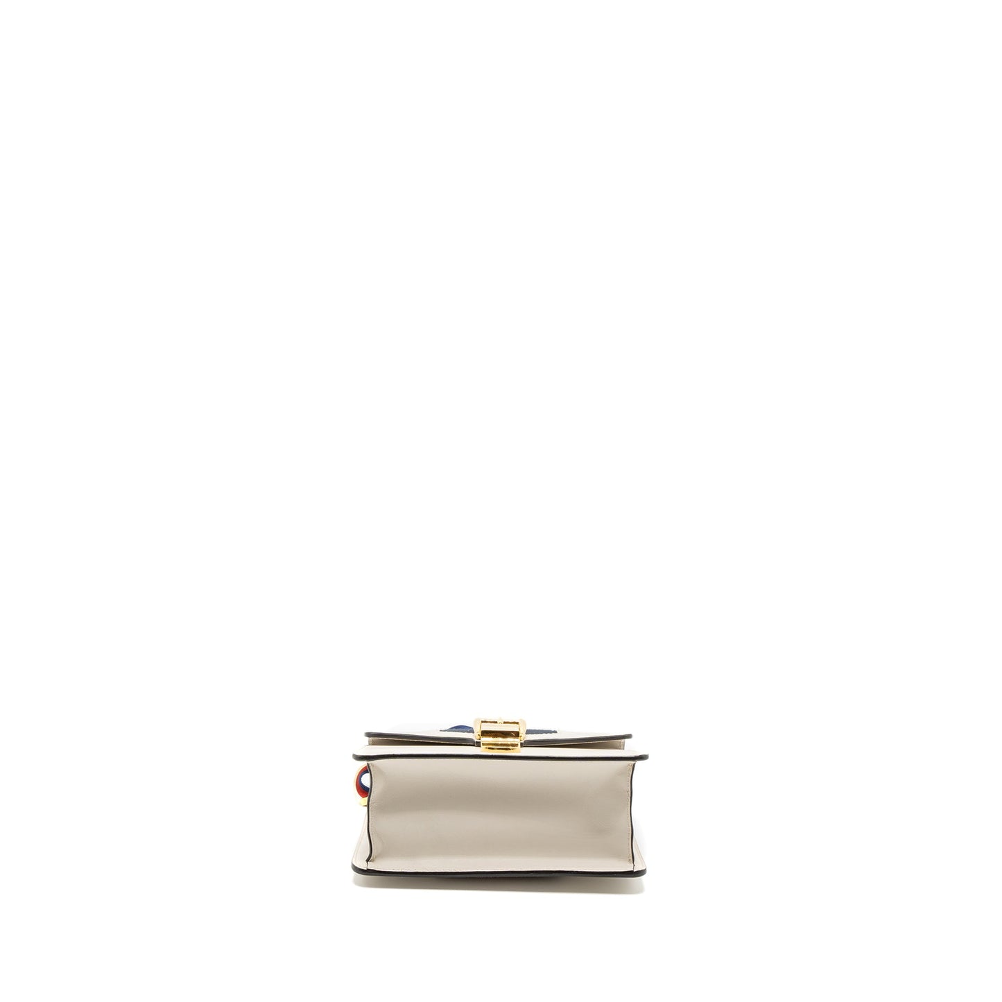 Gucci Mini Sylvie Chain Purse Calfskin White/Multicolour
