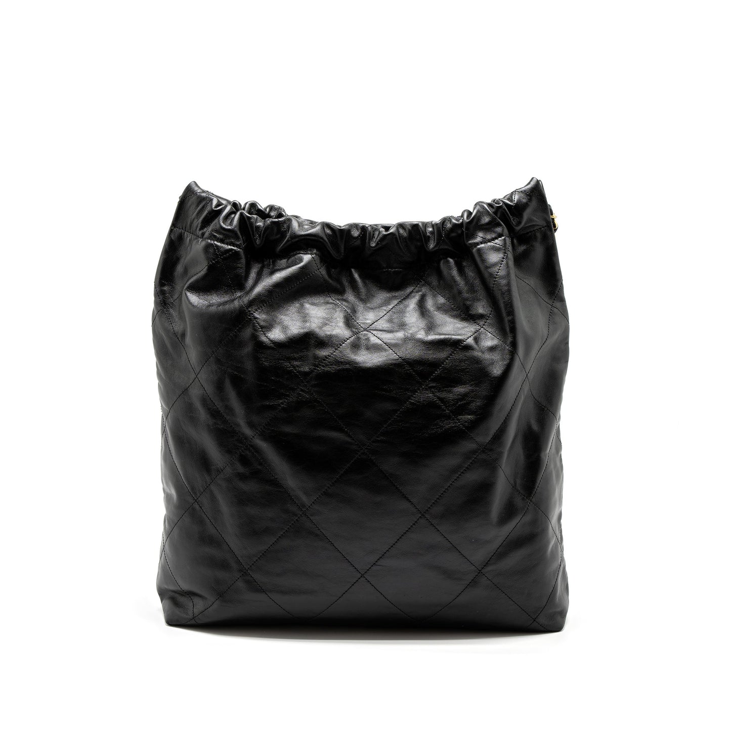 Chanel Large 22 Bag Shiny Calfskin Black GHW (Microchip)