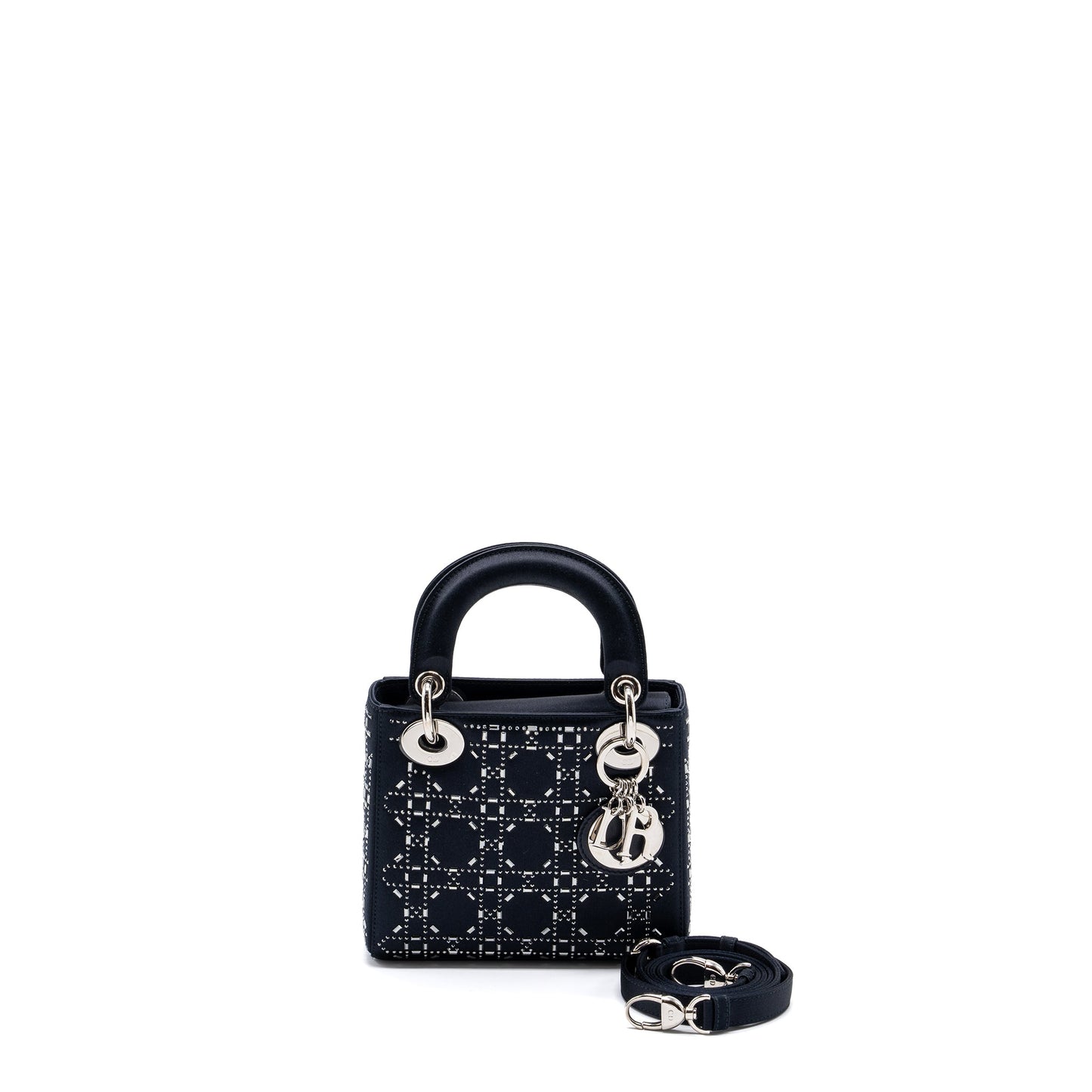 Dior Mini Lady Dior Satin Crystal Dark Blue