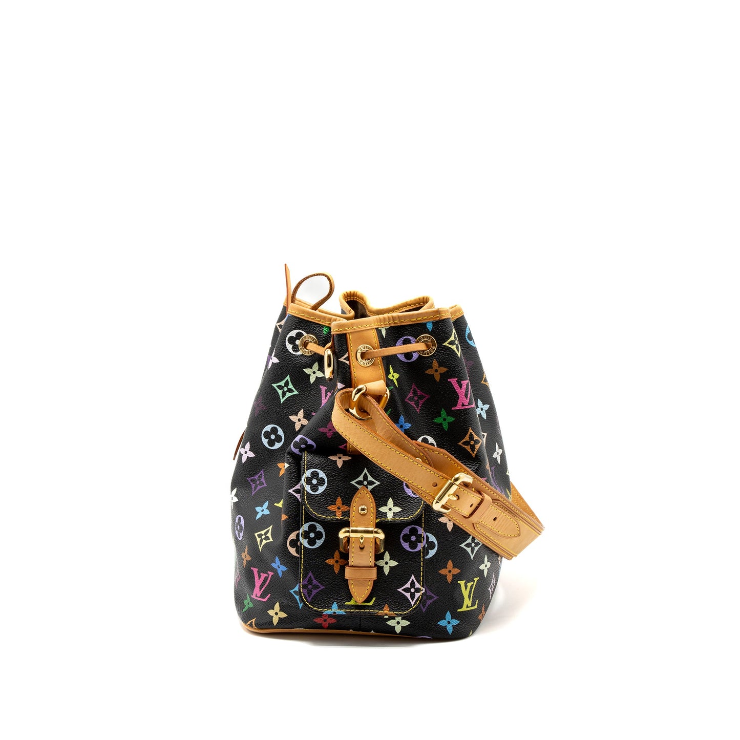 Louis Vuitton Petit Noe Monogram Canvas Black/Multicolour