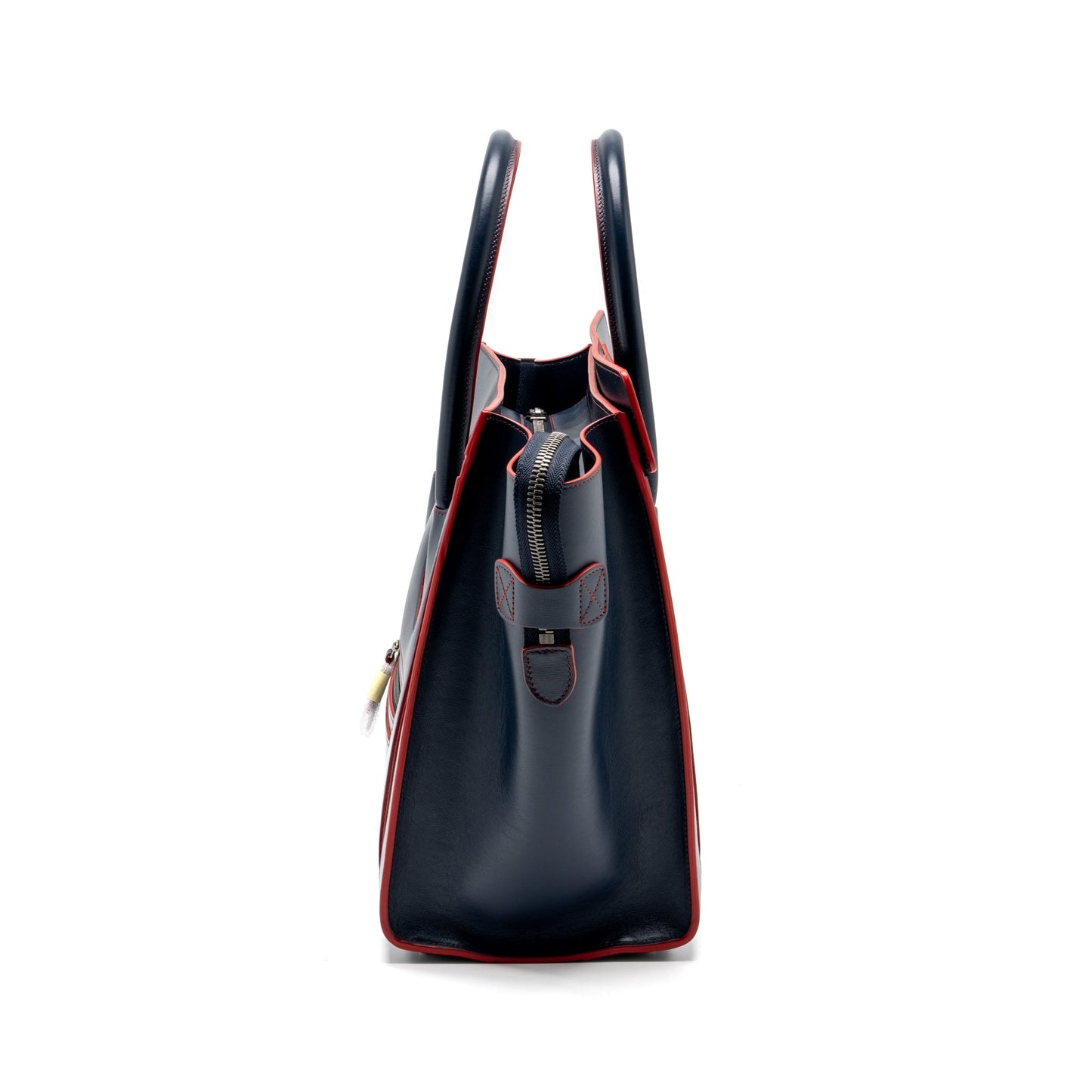 Celine Luggage Tote Purse Calfskin Blue/Red
