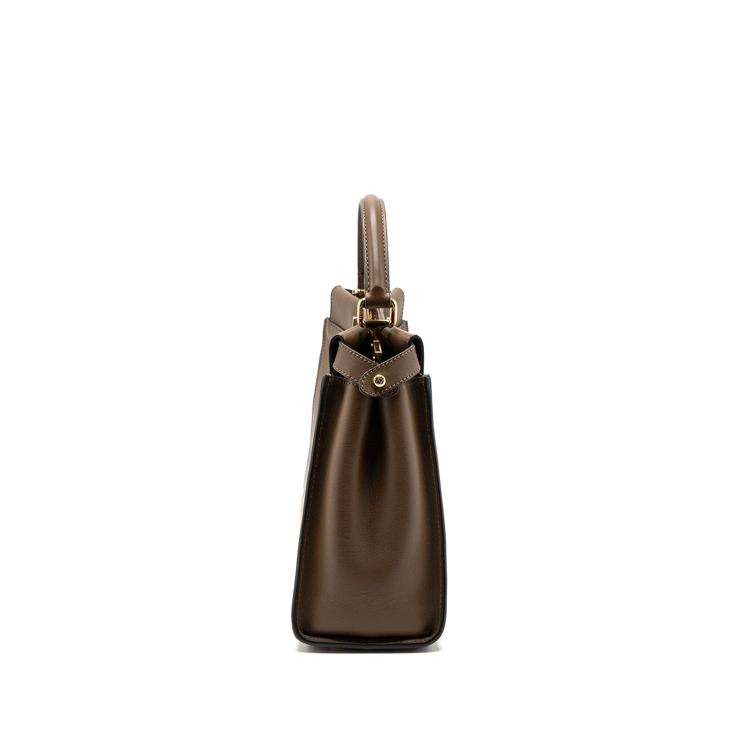 Fendi Medium Peekaboo Purse Calfskin Tobaco