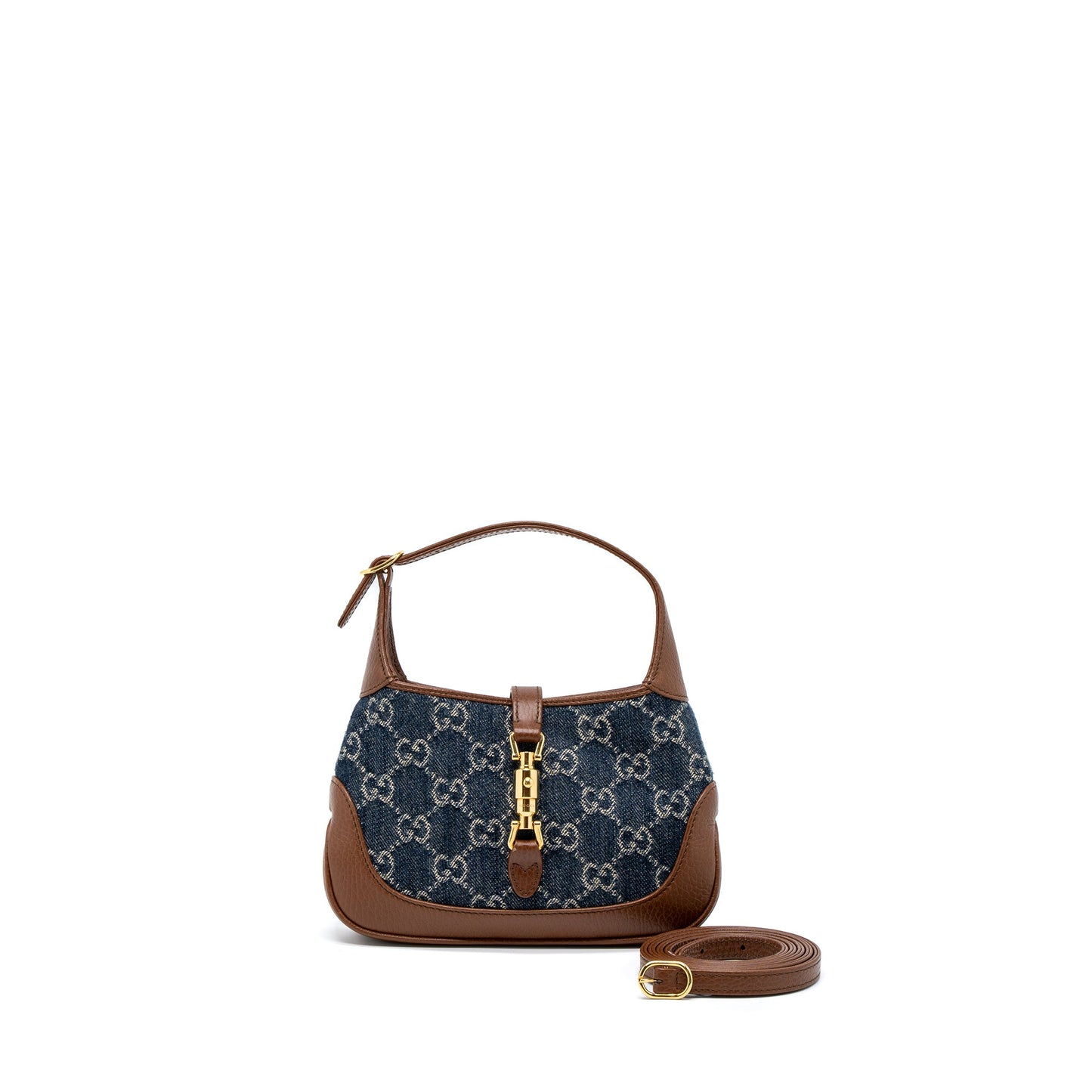 Gucci Mini 1961 Jackie Purse Denim Blue/Brown