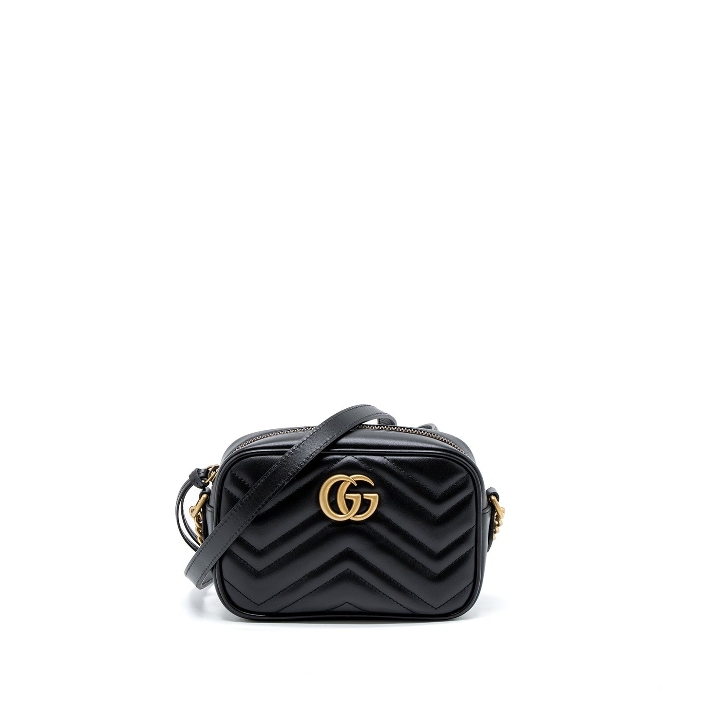 Gucci Marmont Matelasse Mini Purse Calfskin Black