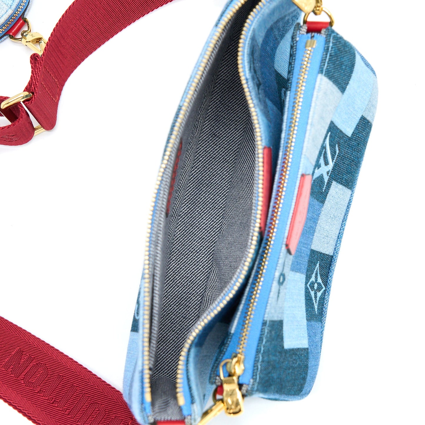 Louis Vuitton Patchwork Multi-Pochette Accessoires Purse Monogram Denim