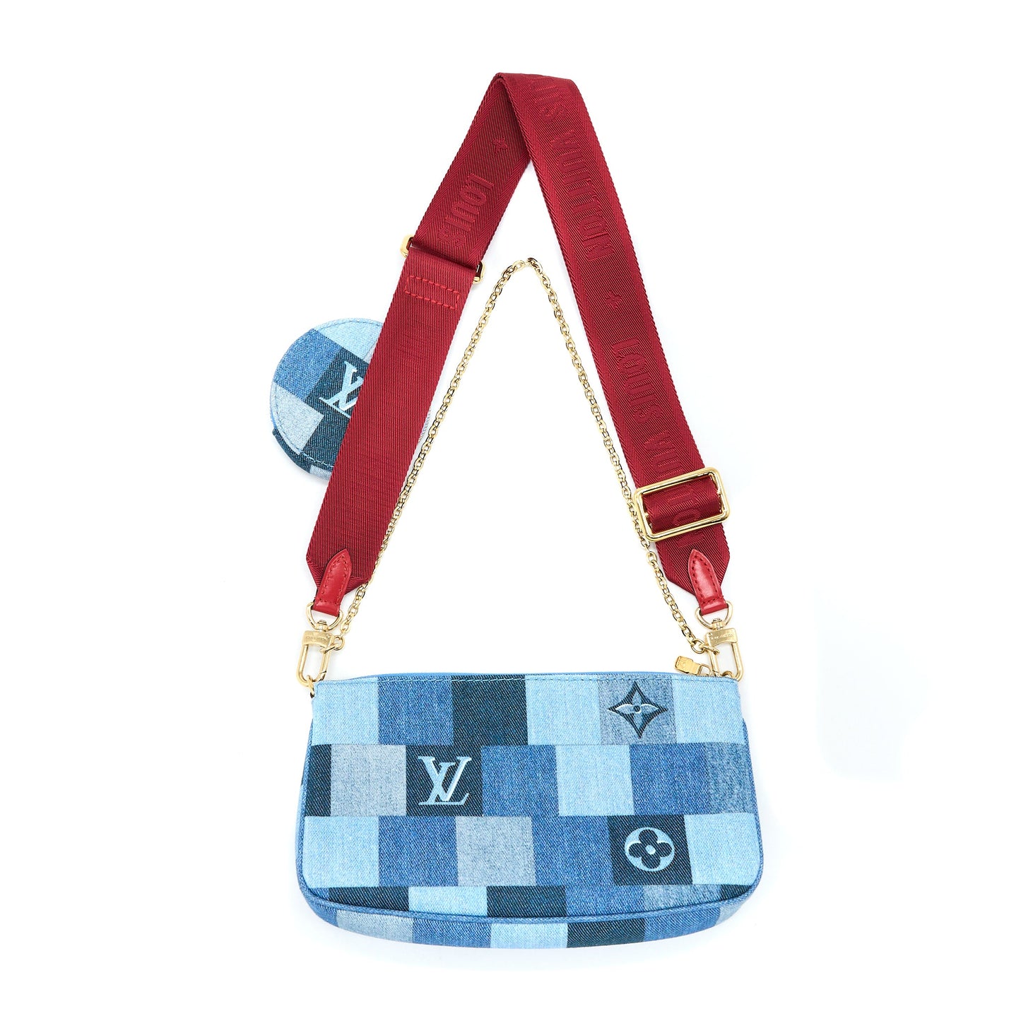 Louis Vuitton Patchwork Multi-Pochette Accessoires Purse Monogram Denim