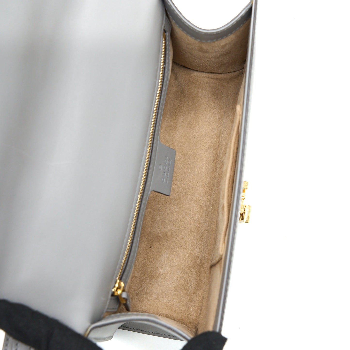 Gucci Small Sylvie Mini Purse Calfskin Grey