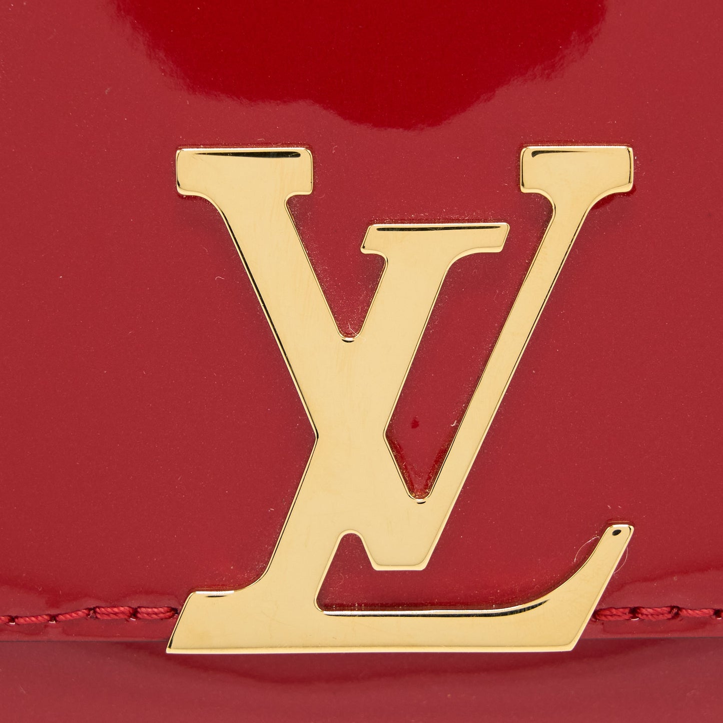 Louis Vuitton Louis Chain Purse Patent Red