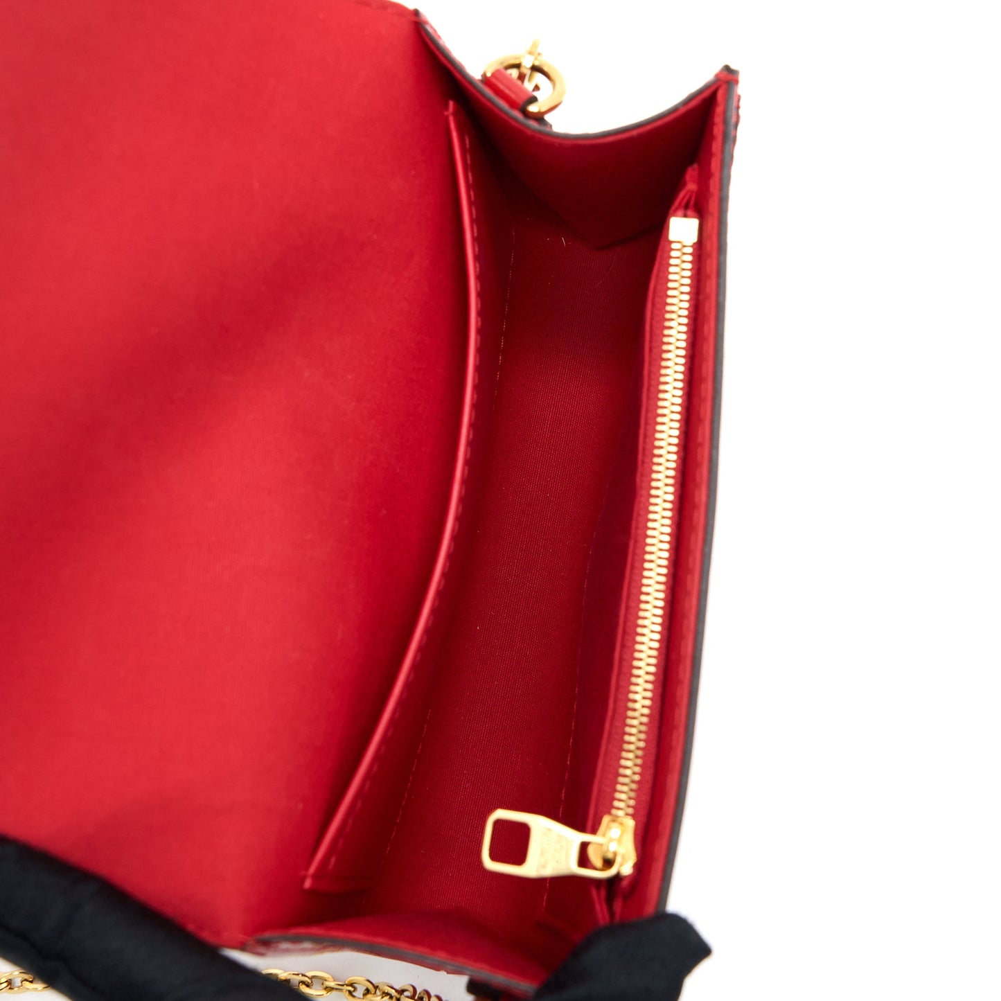 Louis Vuitton Louis Chain Purse Patent Red