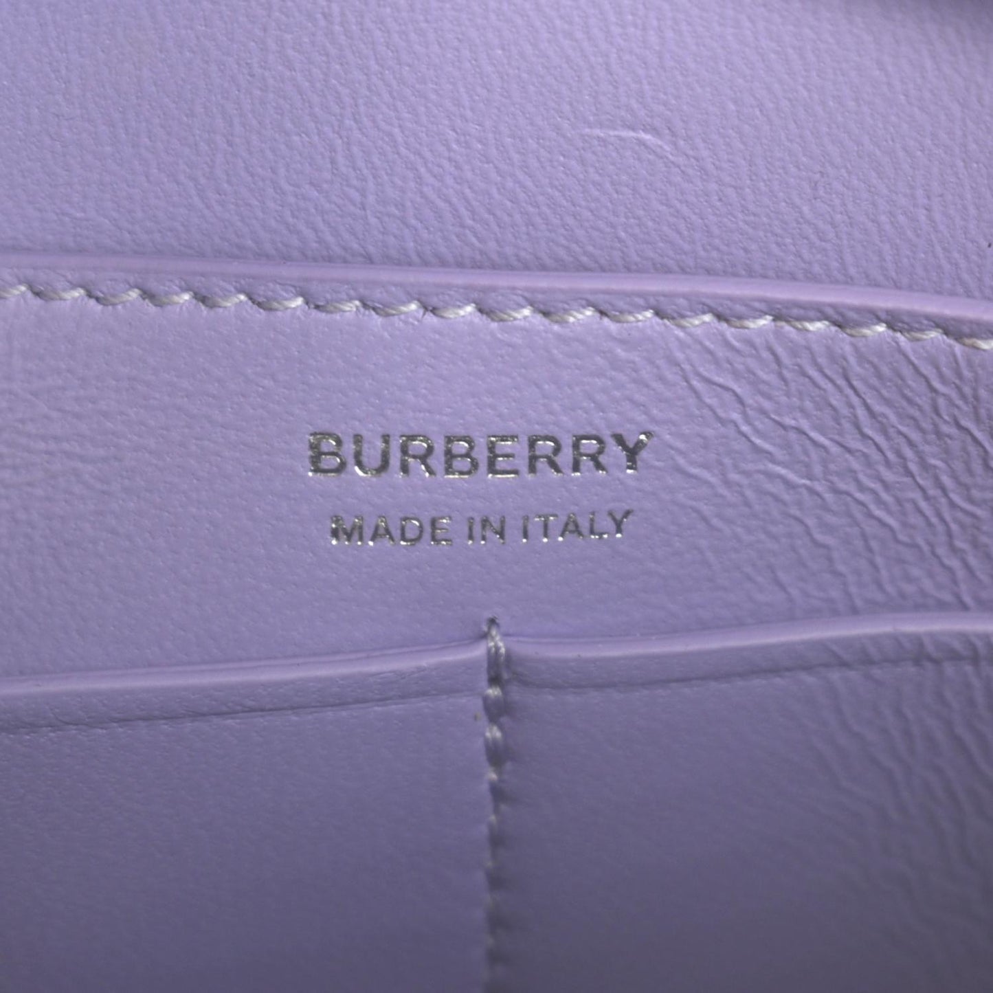 BURBERRY Medium TB Leather Shoulder Bag Soft Violet