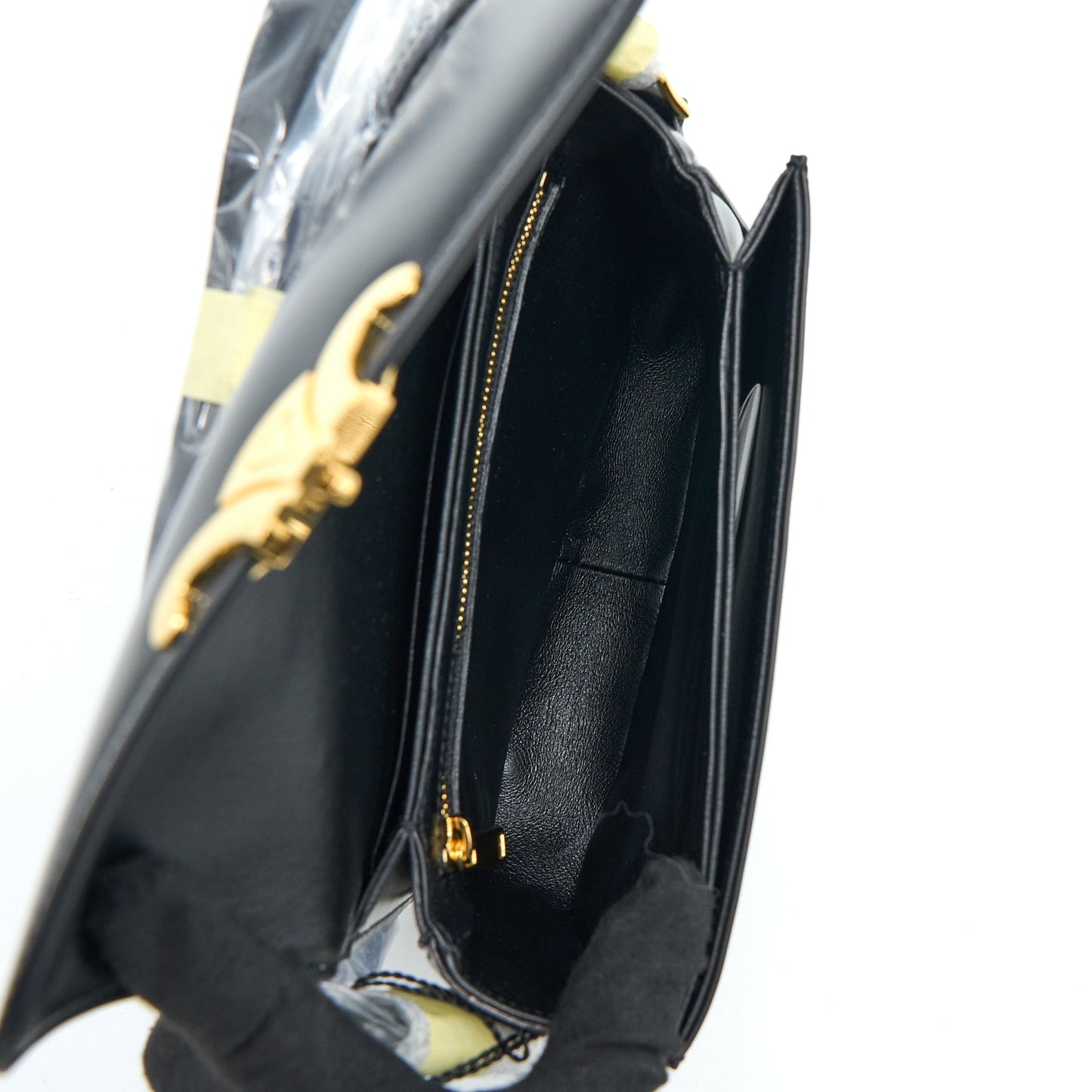 Celine Teen Triomphe Mini Purse Calfskin Black