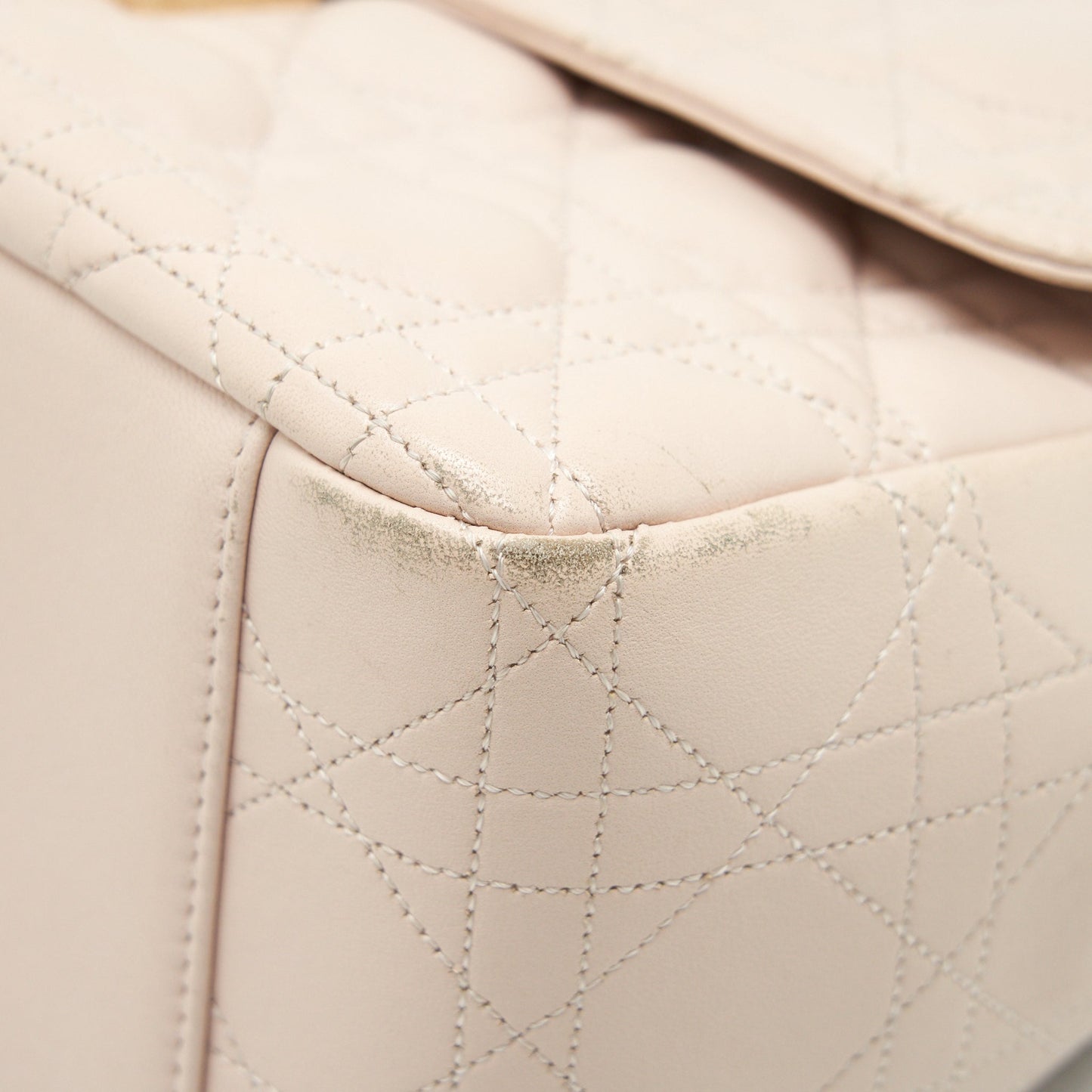 Christian Dior Cannage Leather Miss Dior Flap Bag in Light pink LGHW