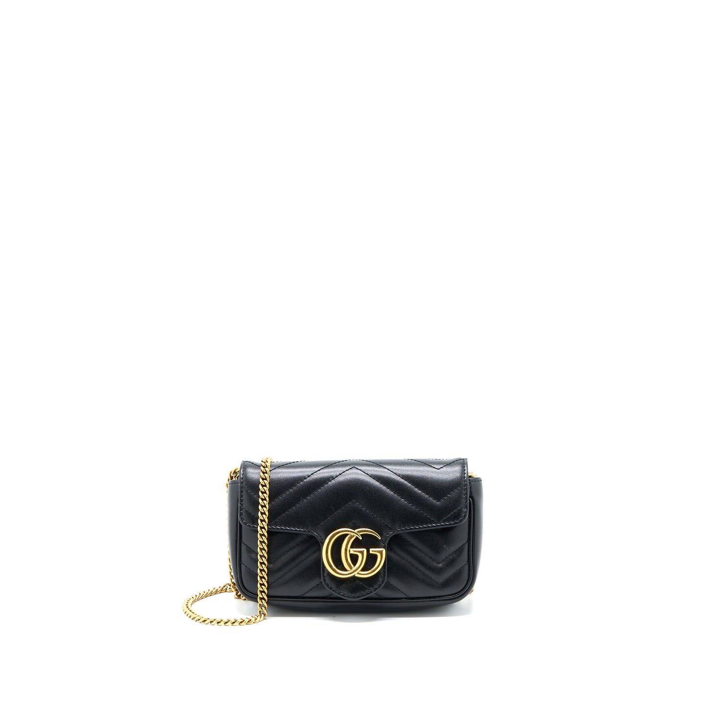 Gucci Marmont Super Mini Purse Calfskin Black