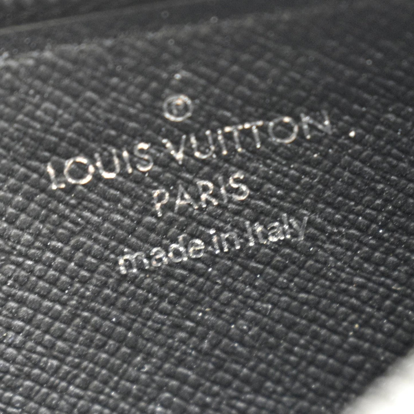 LOUIS VUITTON Monogram Eclipse Canvas Coin Card Holder Black