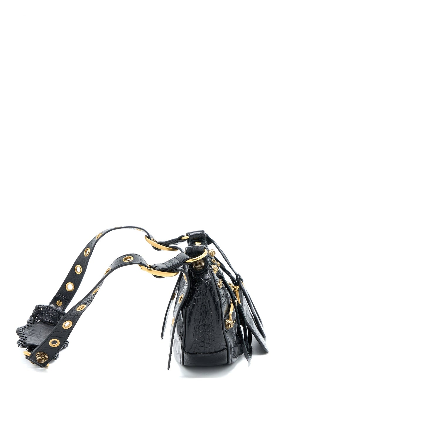 Balenciaga Le Cagole Mini Purse Calfskin Black Aged-Gold Hardware