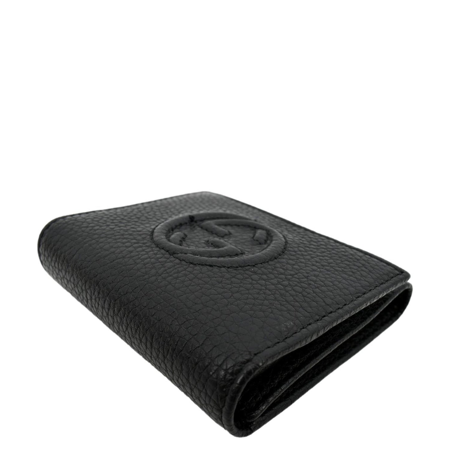 GUCCI Soho Leather Wallet Black 593207