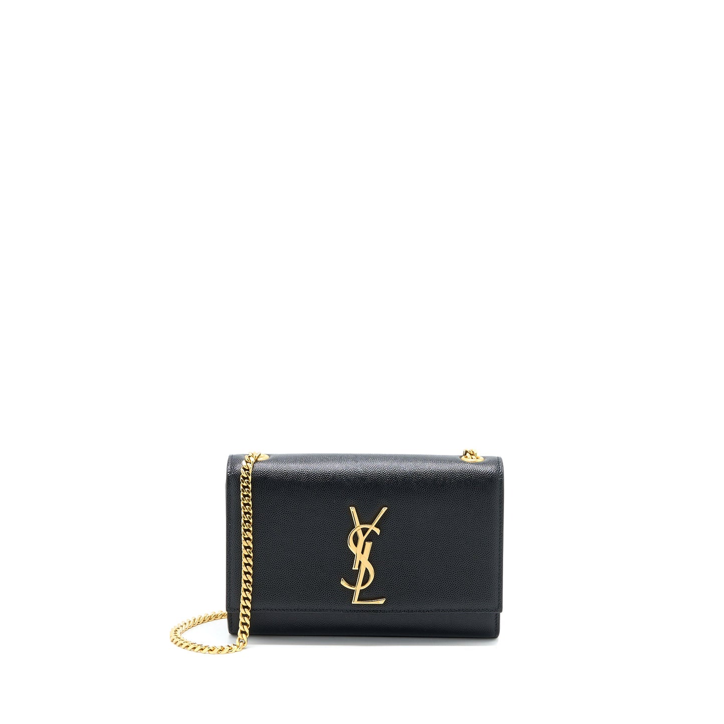 Saint Laurent Small Kate Purse Grained Calfskin Black
