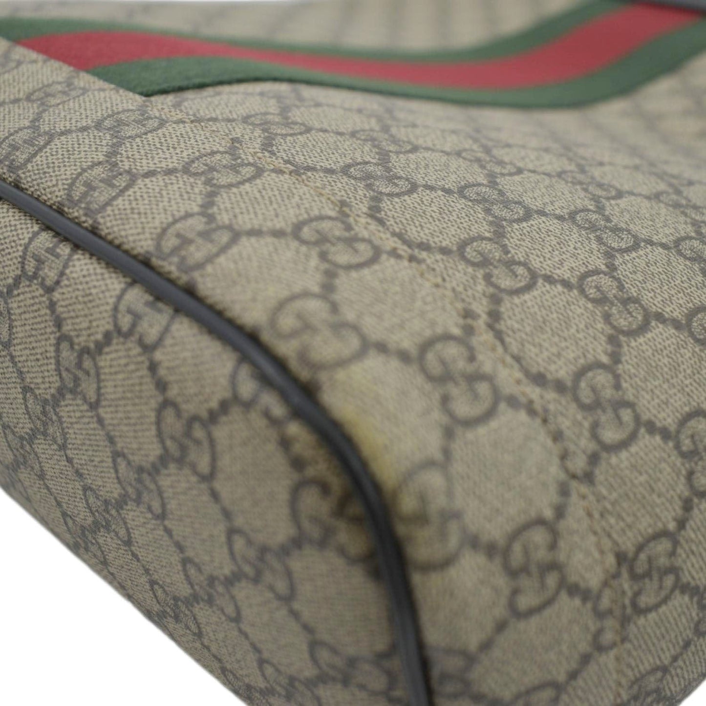 GUCCI Web GG Supreme Canvas Backpack Beige 443805