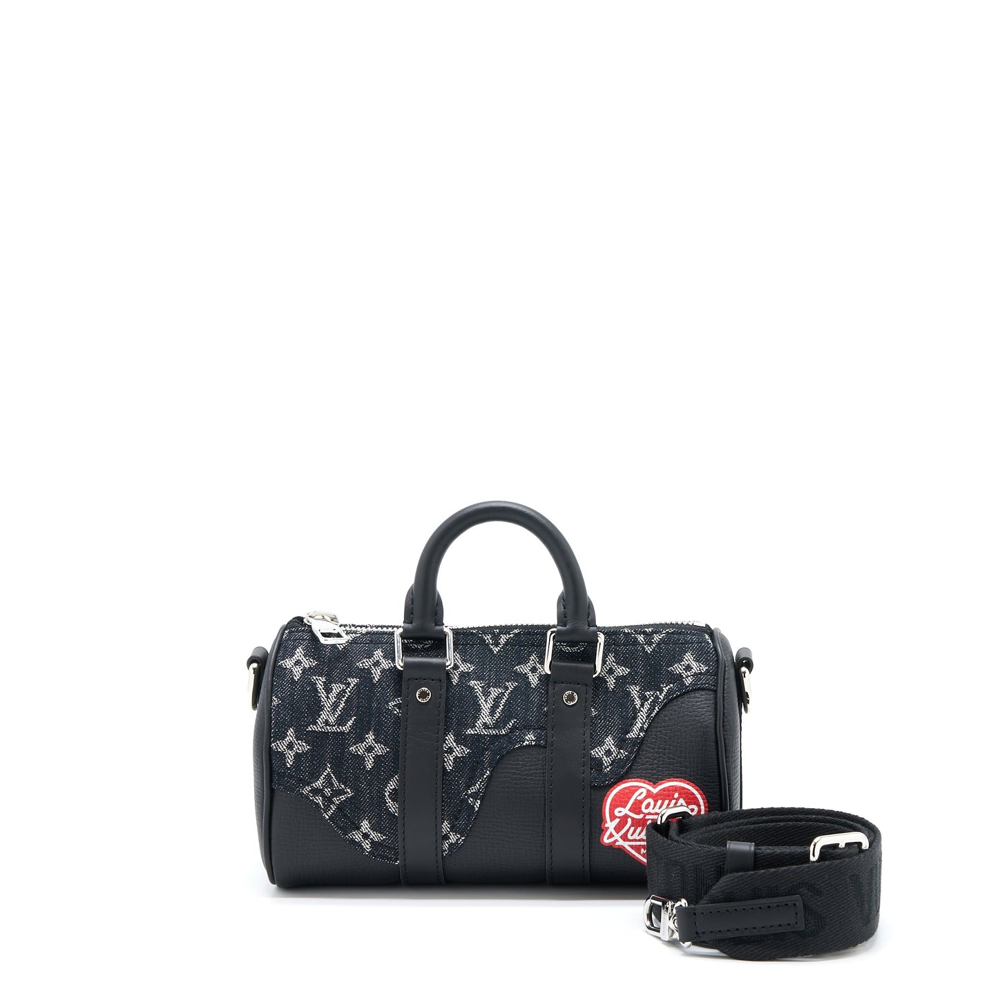 Louis Vuitton Keepall Denim Black/Leather