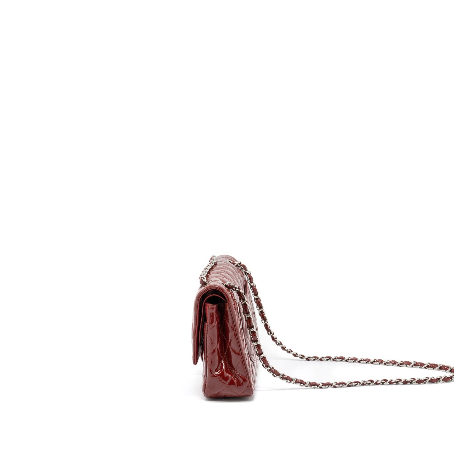 Chanel Medium Classic Double Flap Bag Patent Red SHW