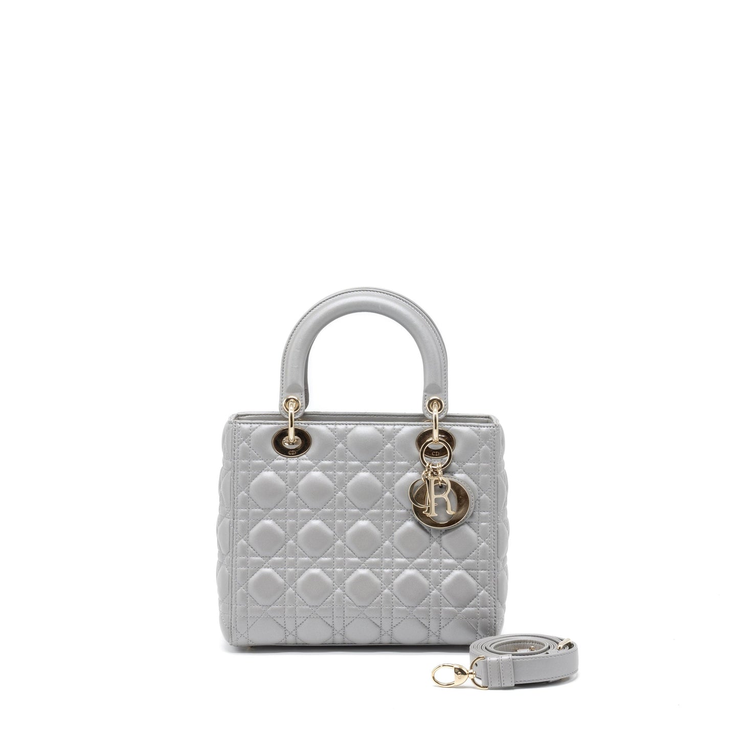 Dior Medium Lady Dior Lambskin Grey
