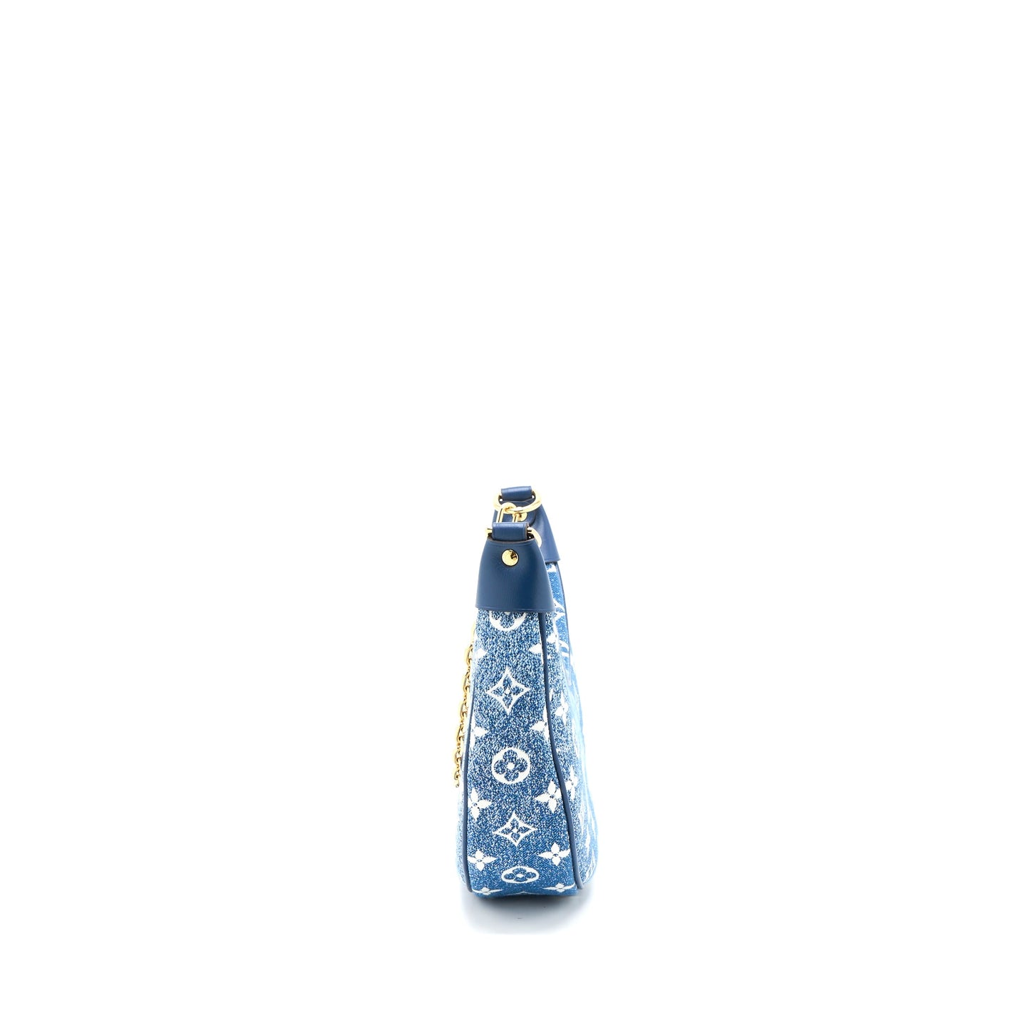 Louis Vuitton Half-Moon Loop Baguette Handbag Denim Blue (New Version)