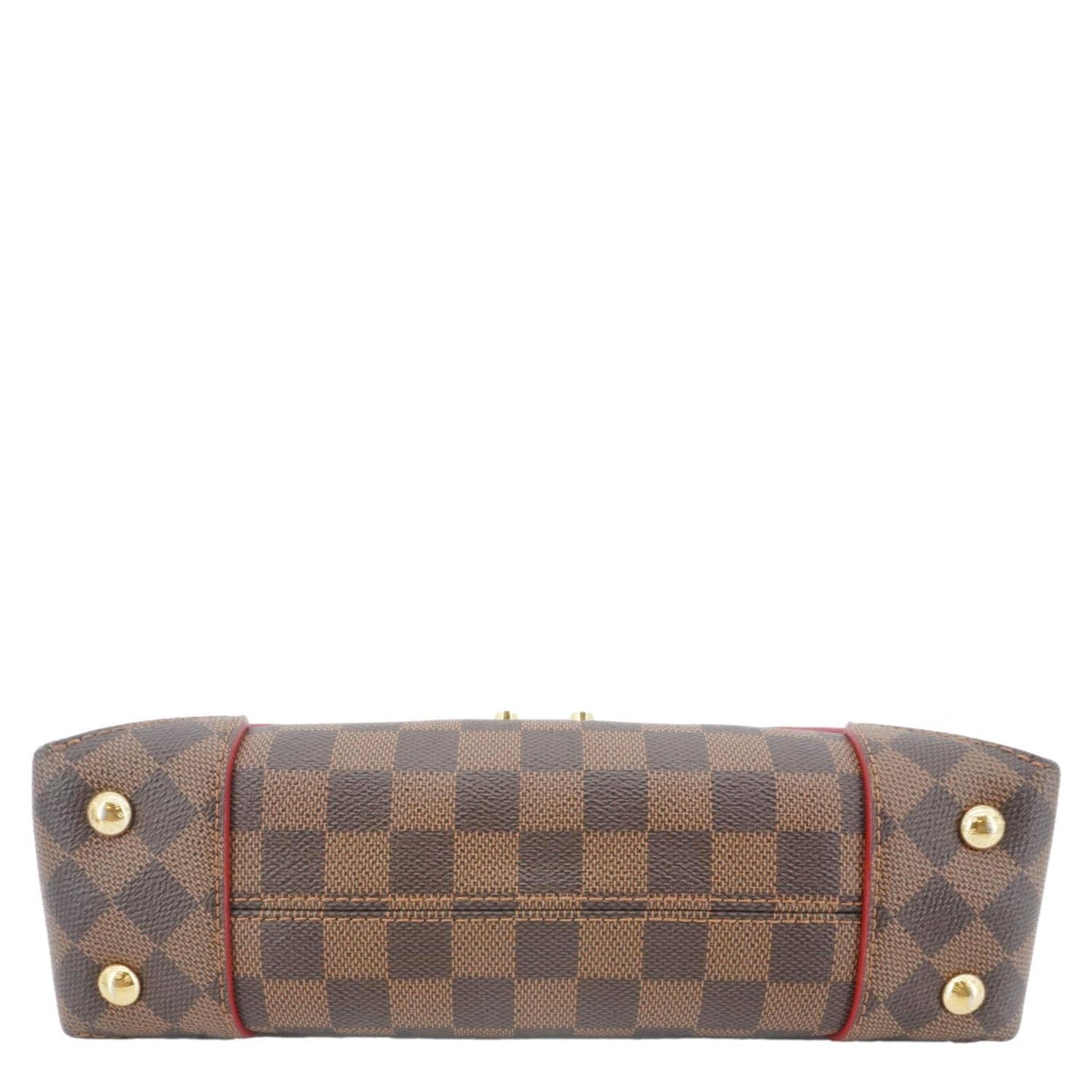 LOUIS VUITTON Caissa Chain Damier Ebene Clutch Shoulder Bag Brown