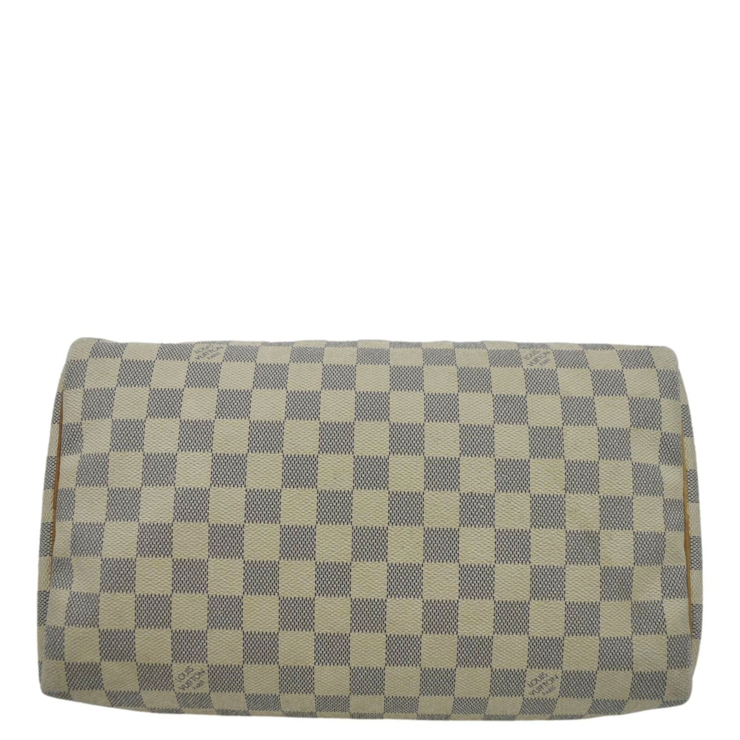 LOUIS VUITTON Speedy 30 Damier Azur Satchel Bag White