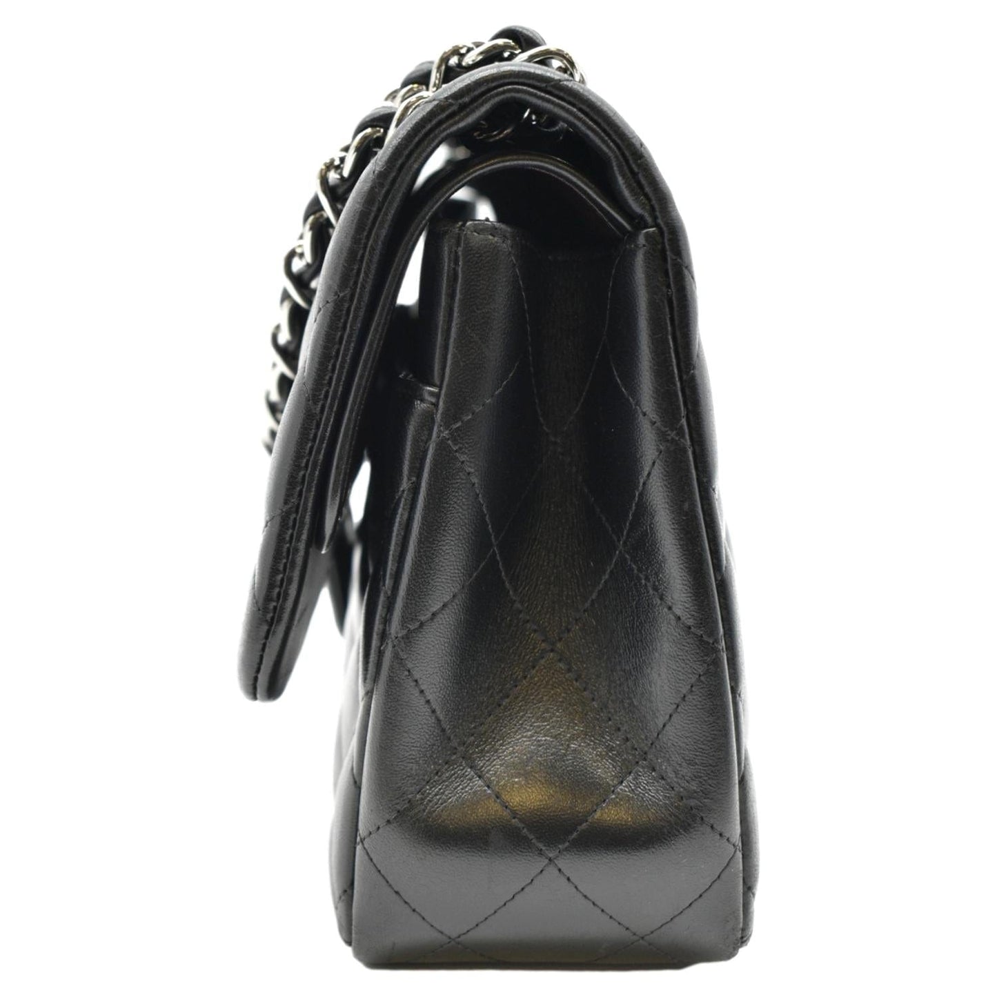 CHANEL Jumbo Double Flap Calfskin Leather Shoulder Bag Black