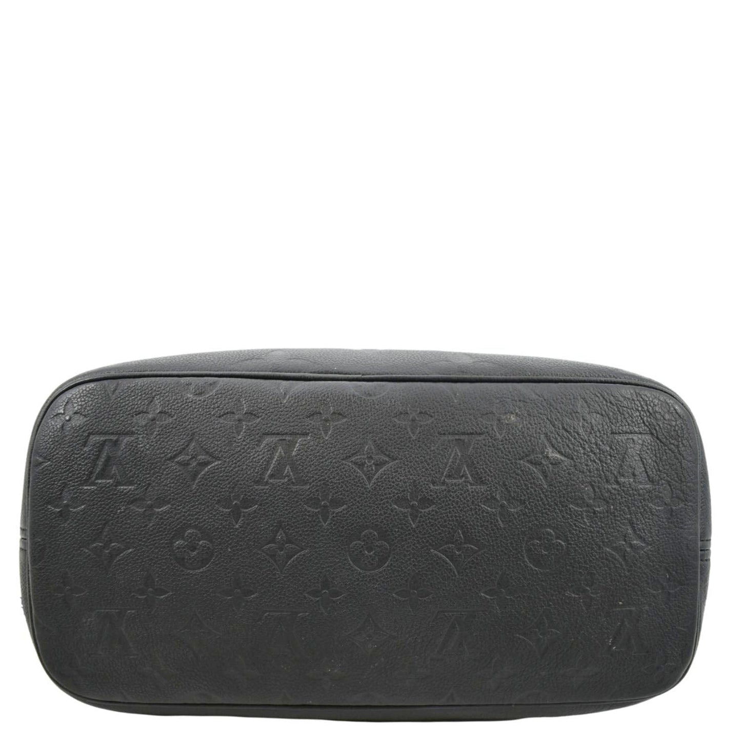 LOUIS VUITTON Neverfull MM Empreinte Leather Tote Shoulder Bag Black