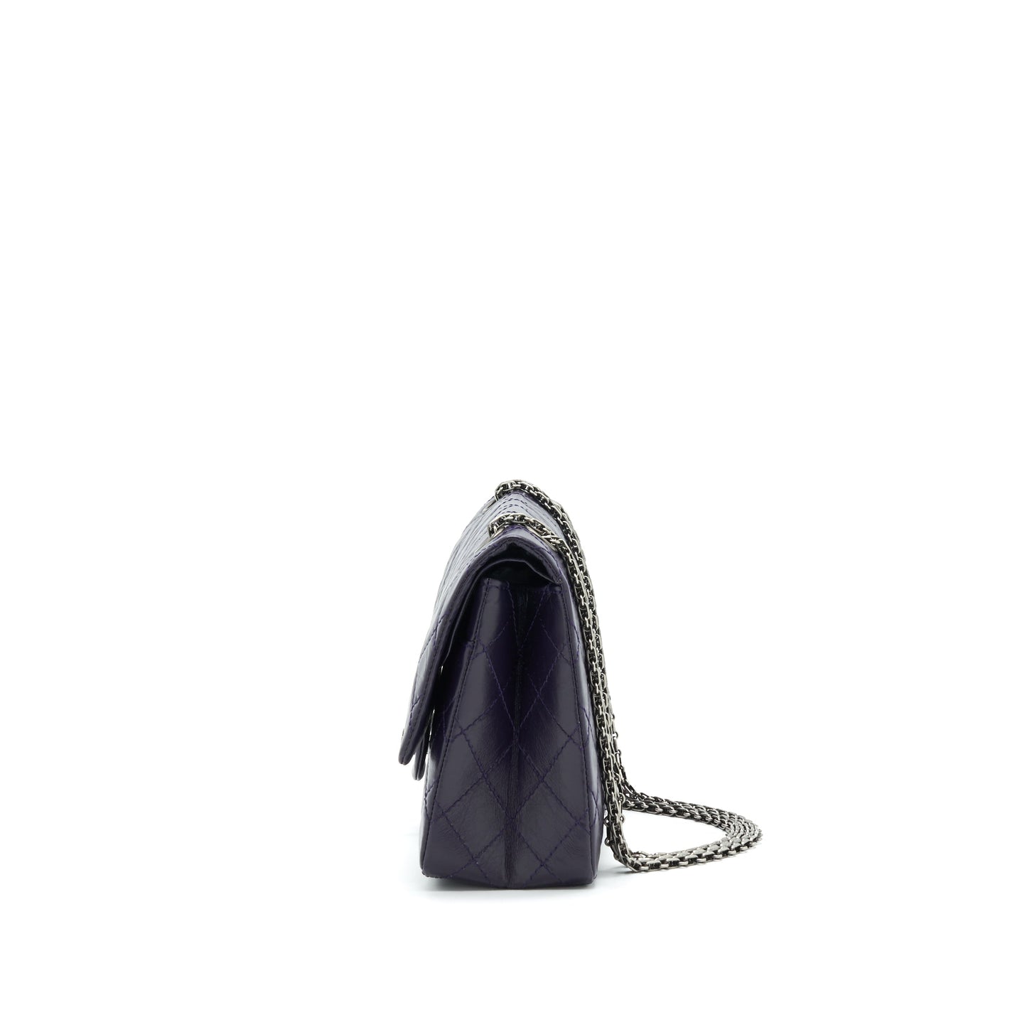 Chanel Reissue 226 in Dark Purple ilver ruthenium hardware
