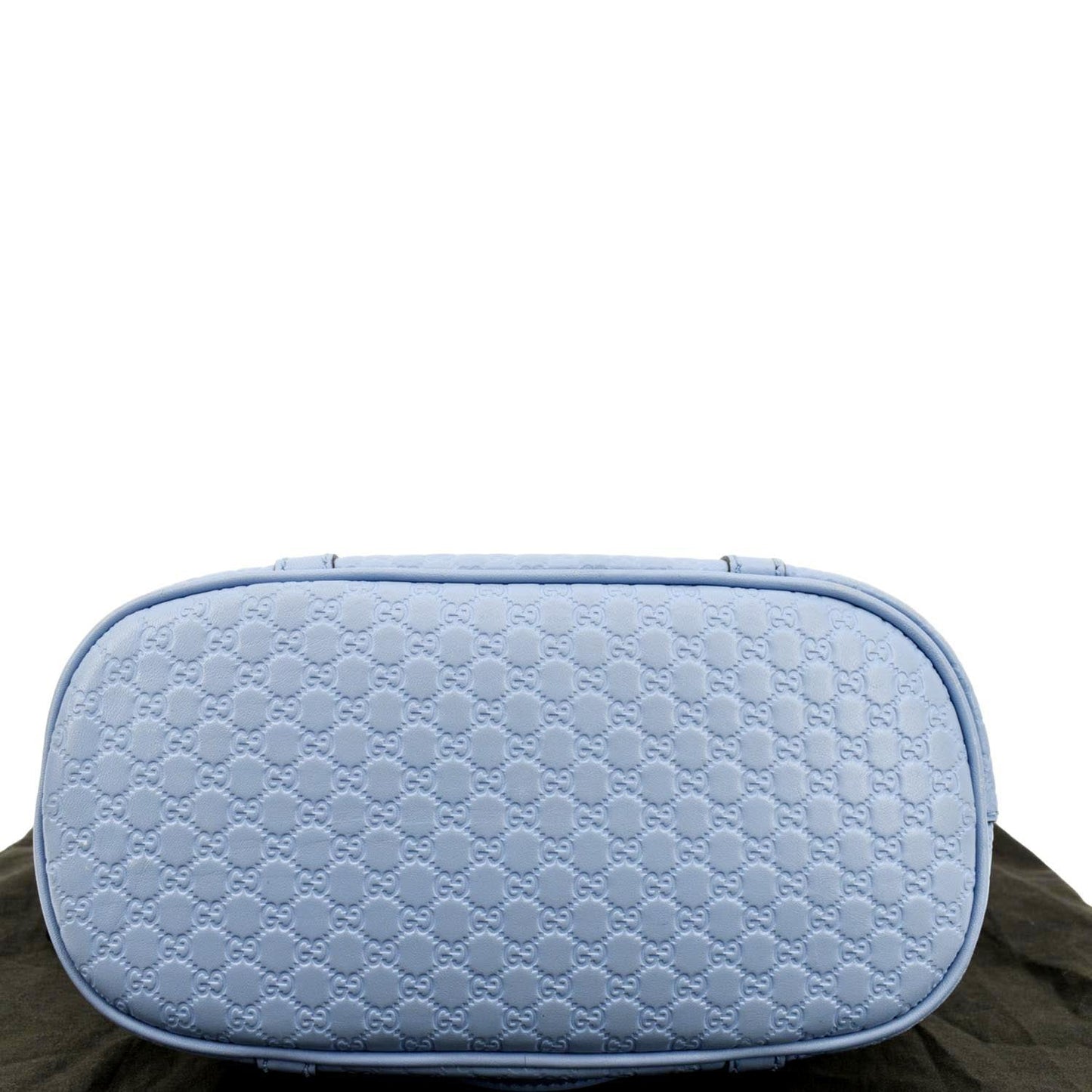 GUCCI Mini Dome Leather Crossbody Bag Mineral Blue 449654