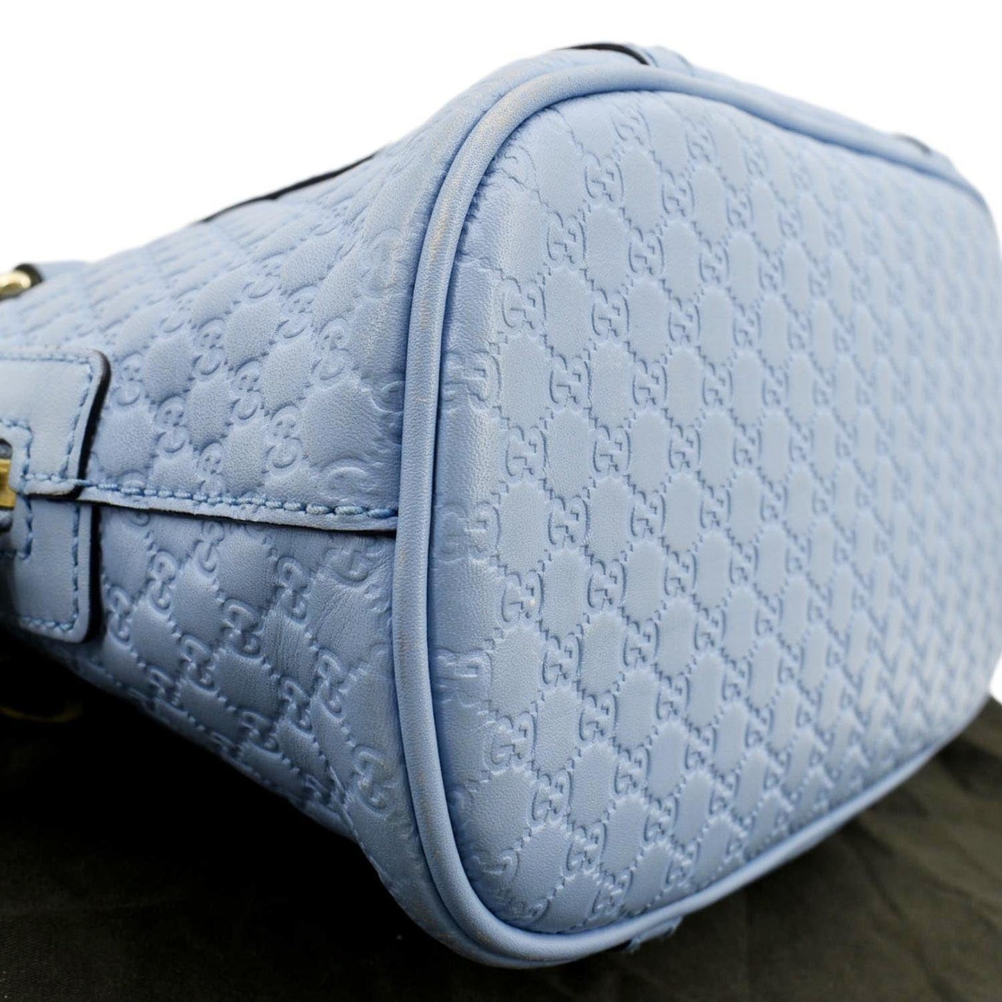 GUCCI Mini Dome Leather Crossbody Bag Mineral Blue 449654