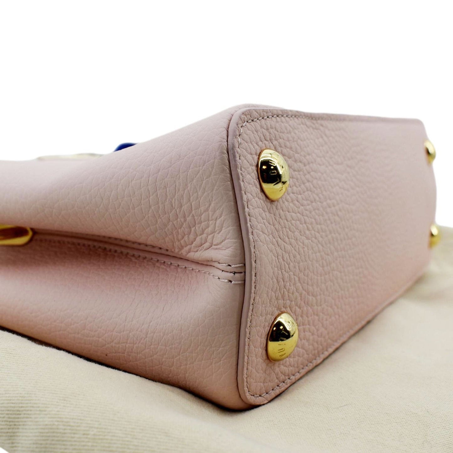 LOUIS VUITTON Capucines BB Taurillon Leather Shoulder Bag Baby Pink