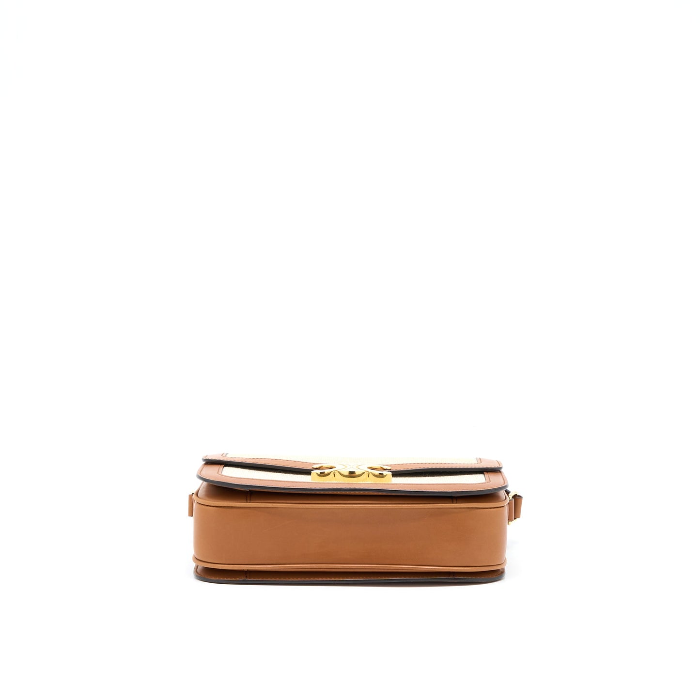 Celine Medium Triomphe Purse in Textile Natural Calfskin