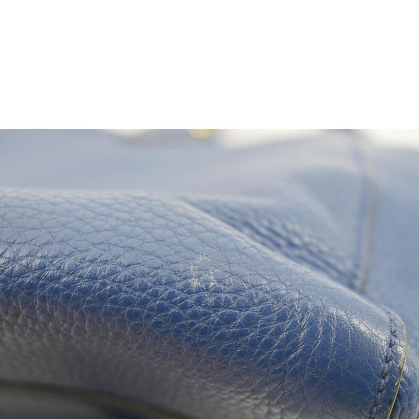 PRADA 2way Leather Tote Shoulder Bag Blue 1BA205