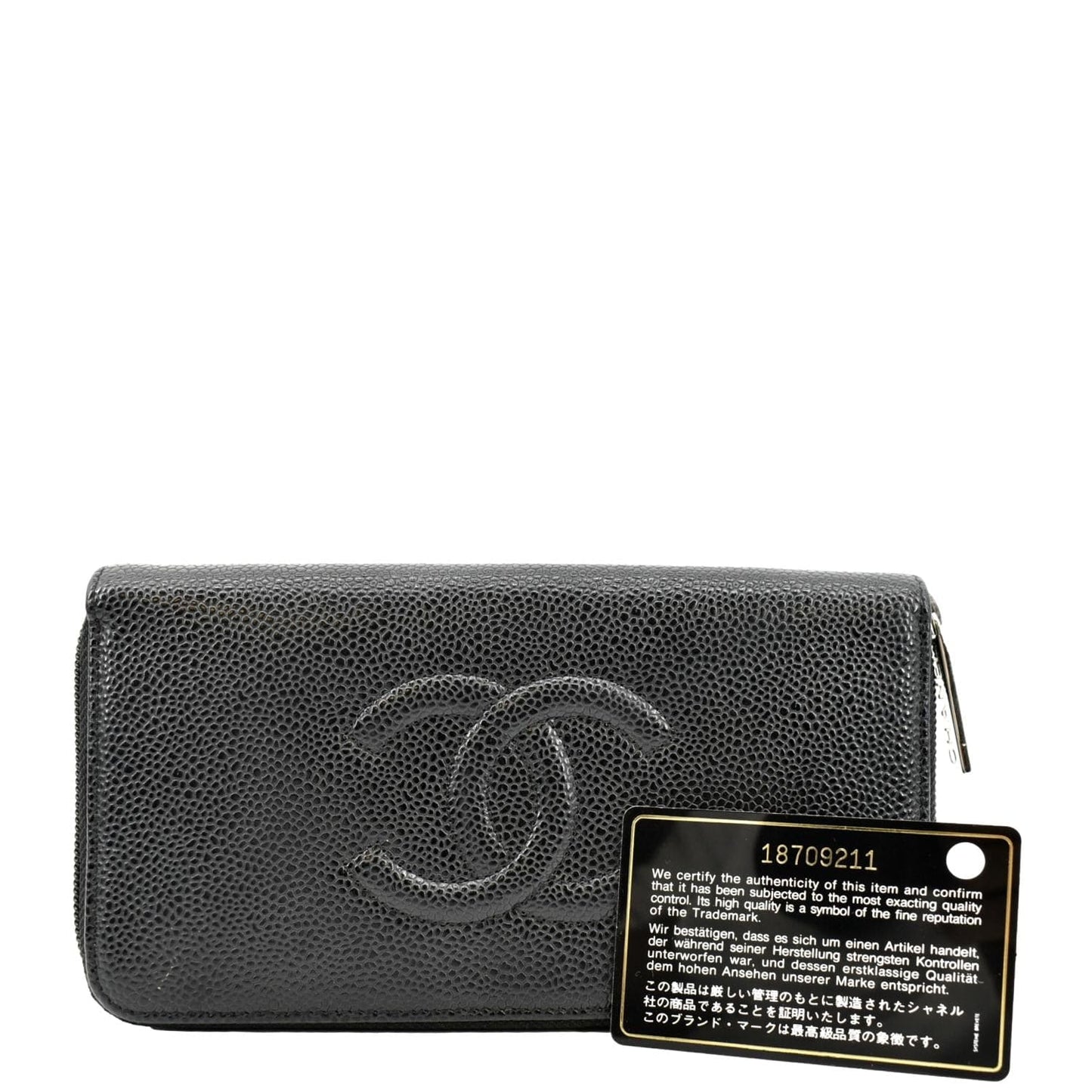 CHANEL Timeless CC Zipped Organizer Wallet Black