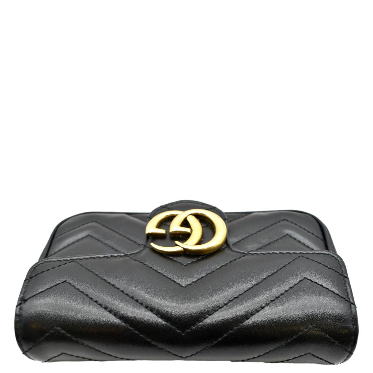 GUCCI GG Marmont Super Matelasse Leather Crossbody Bag Black 476433