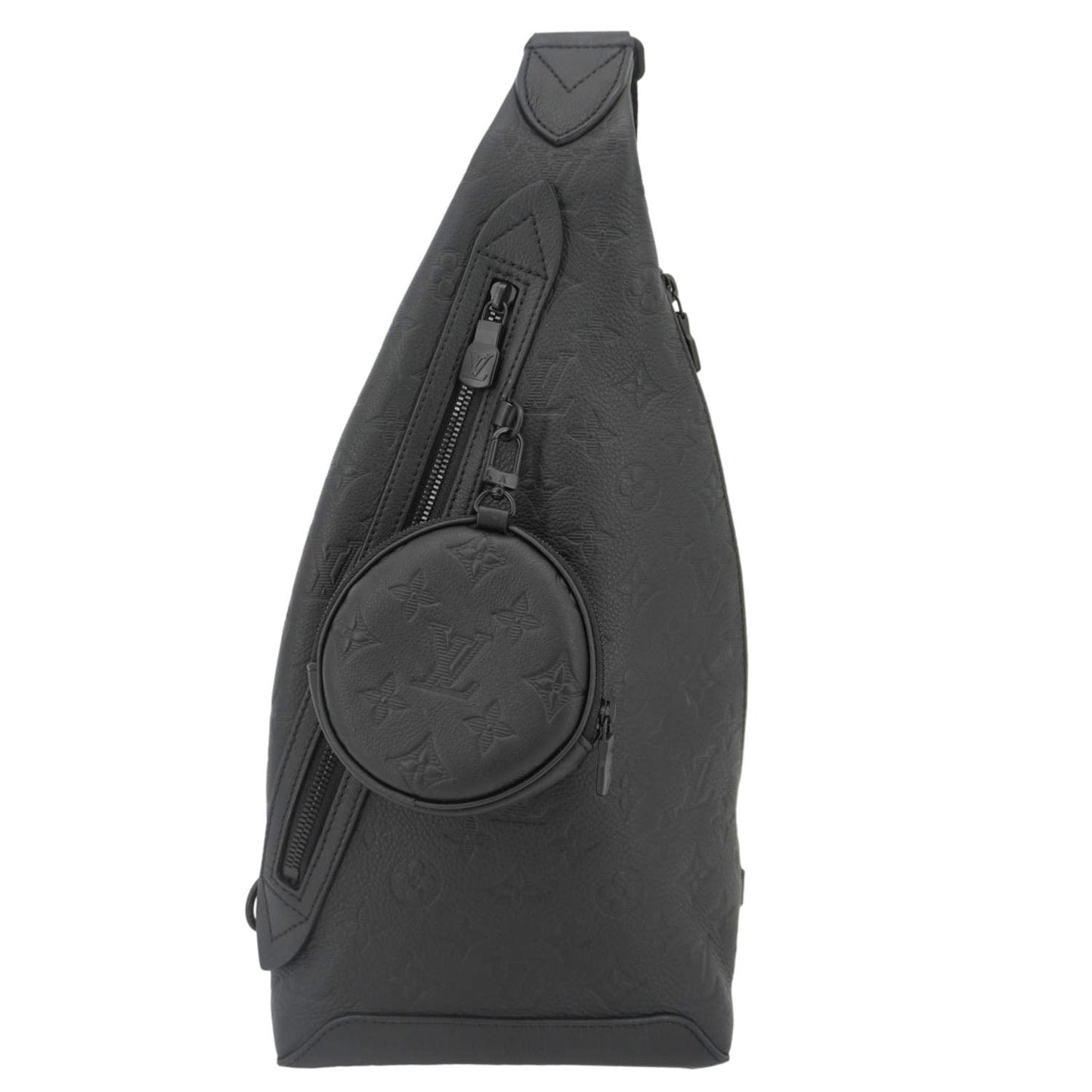 LOUIS VUITTON Duo Sling Monogram Shadow Backpack Bag Black