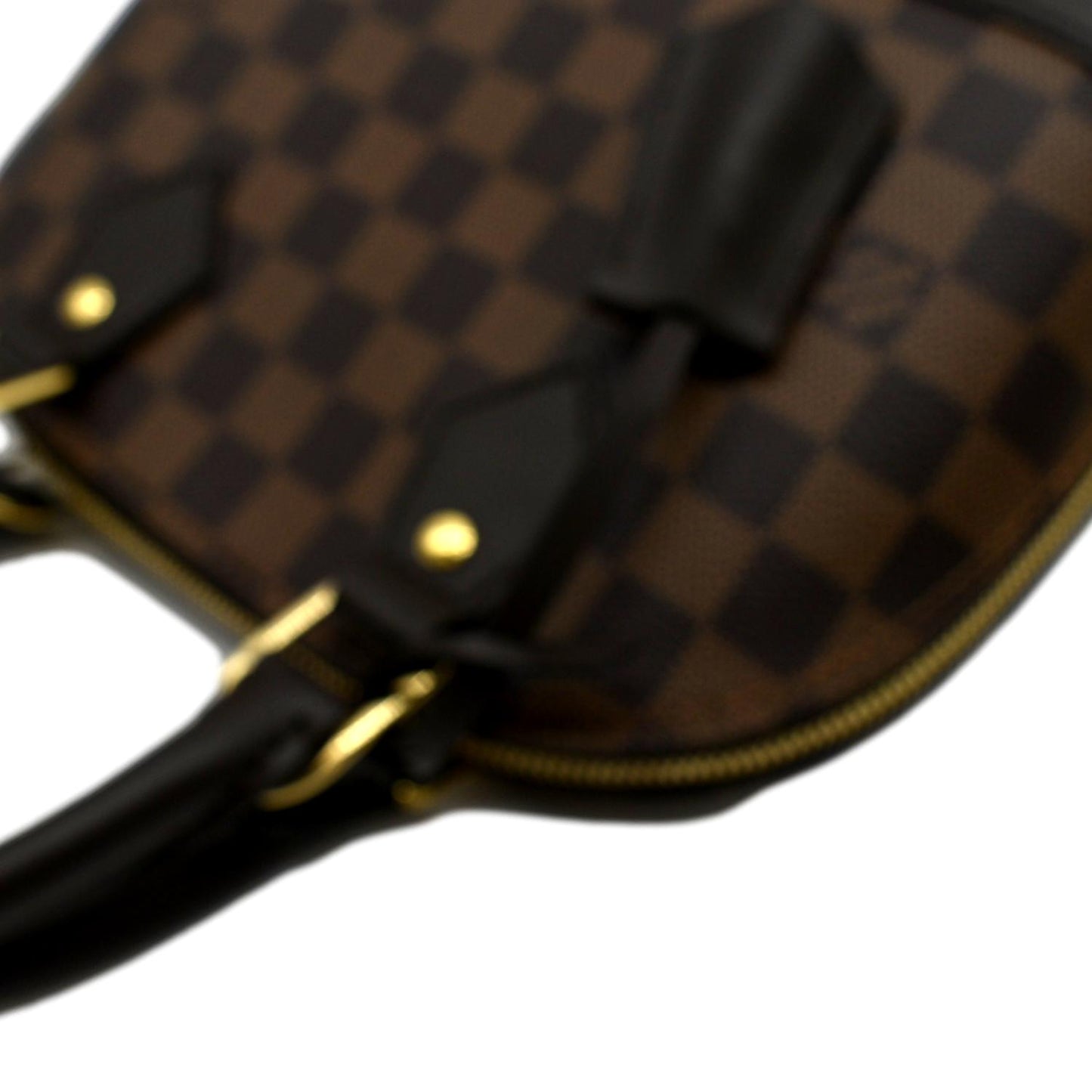 LOUIS VUITTON Alma BB Damier Ebene Satchel Crossbody Bag Brown