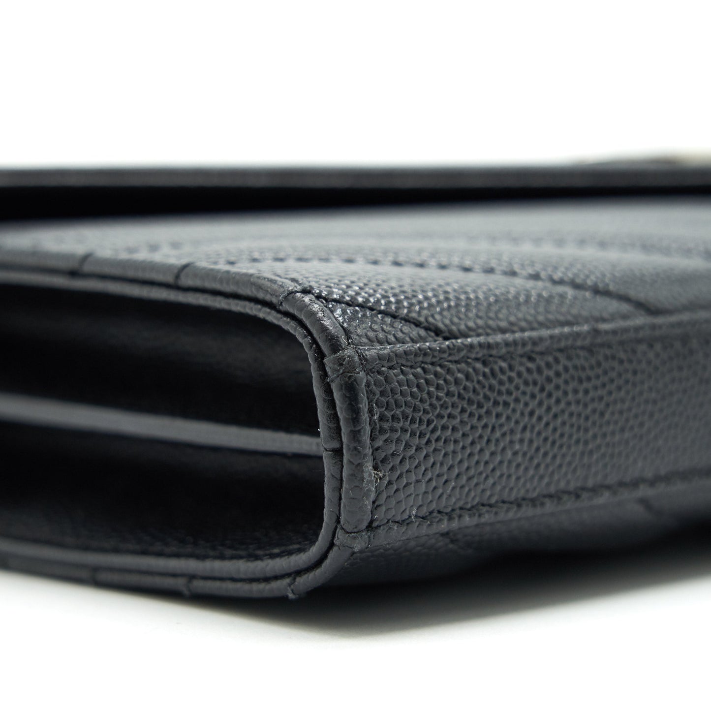 Saint Laurent Envelope Chain Wallet Black with