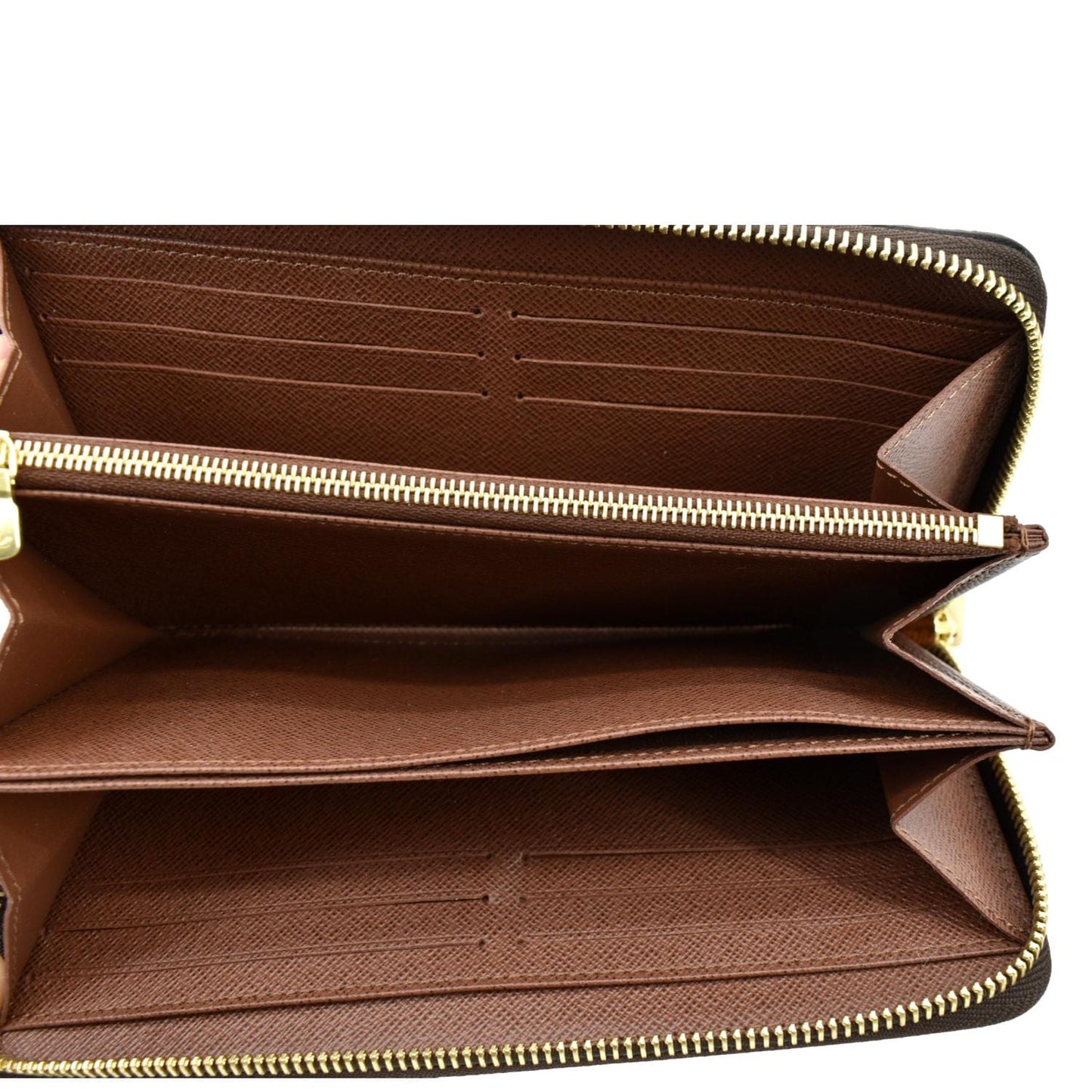 LOUIS VUITTON Monogram Canvas Zippy Wallet Brown