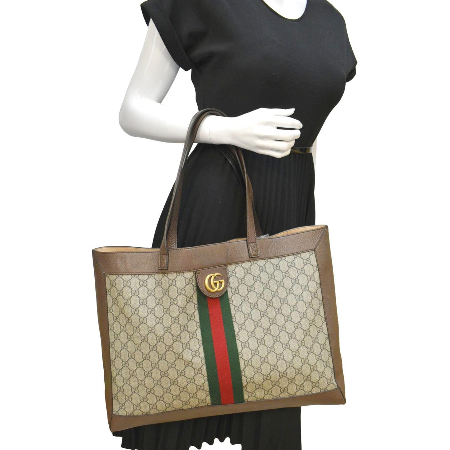 GUCCI Ophidia Soft GG Supreme Tote Bag Brown 547947