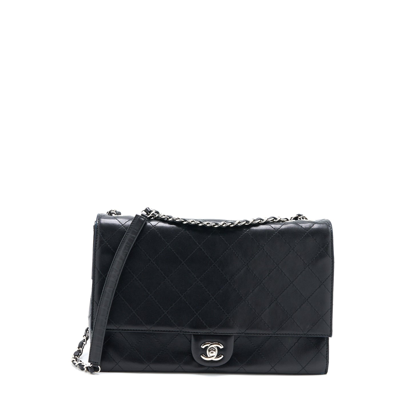 Chanel Quilted Flap Bag Lambskin Black SHW