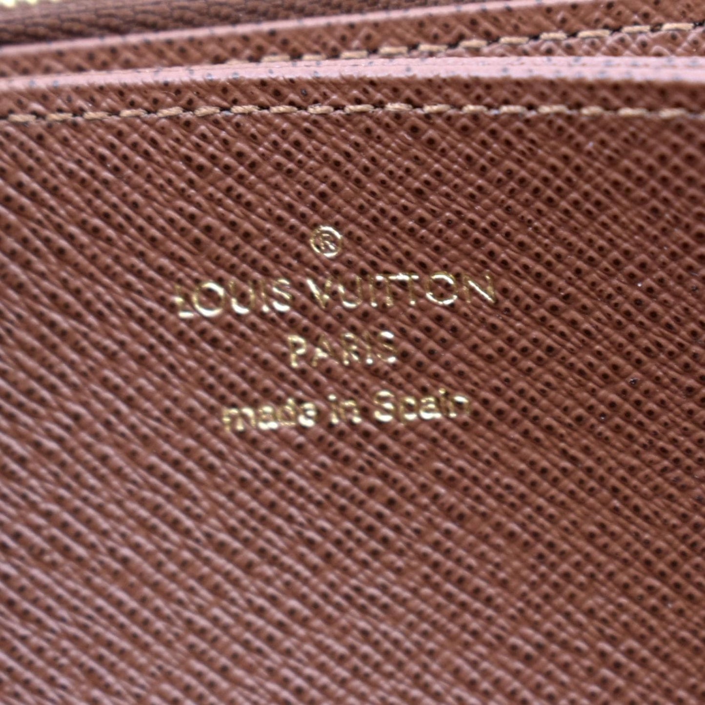 LOUIS VUITTON Monogram Canvas Zippy Wallet Brown